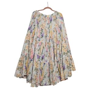 Vintage Sarah Arizona Y2K Crinkle Skirt medium Floral Cotton Multi color Elastic